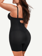 Seamless Sculpting Mid-Thigh Tummy Control Bodysuit with Underwire Push-Up Bra