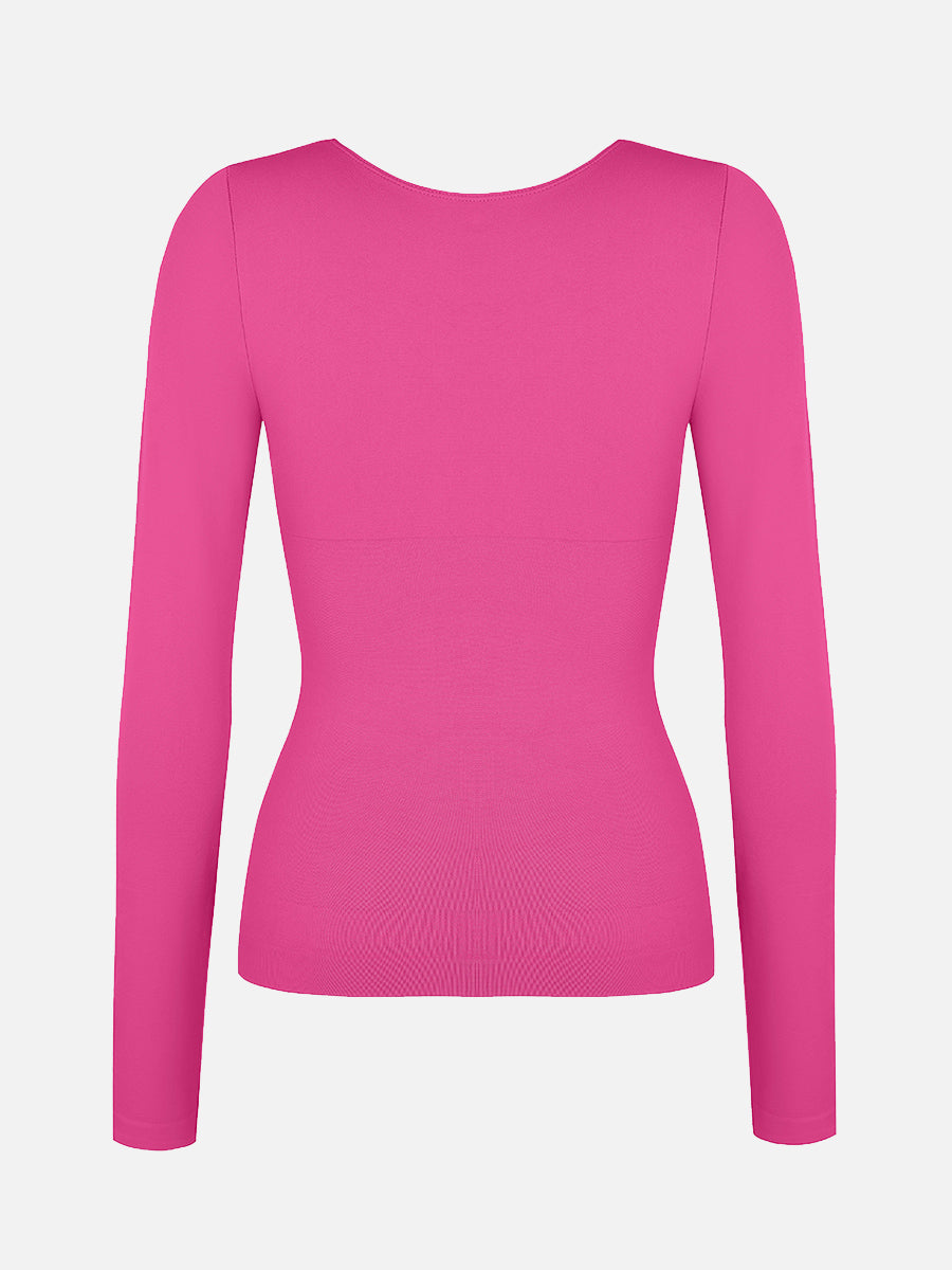 Seamless Diamond Neck Bust Support Bodysuit for Tummy and Waist Control