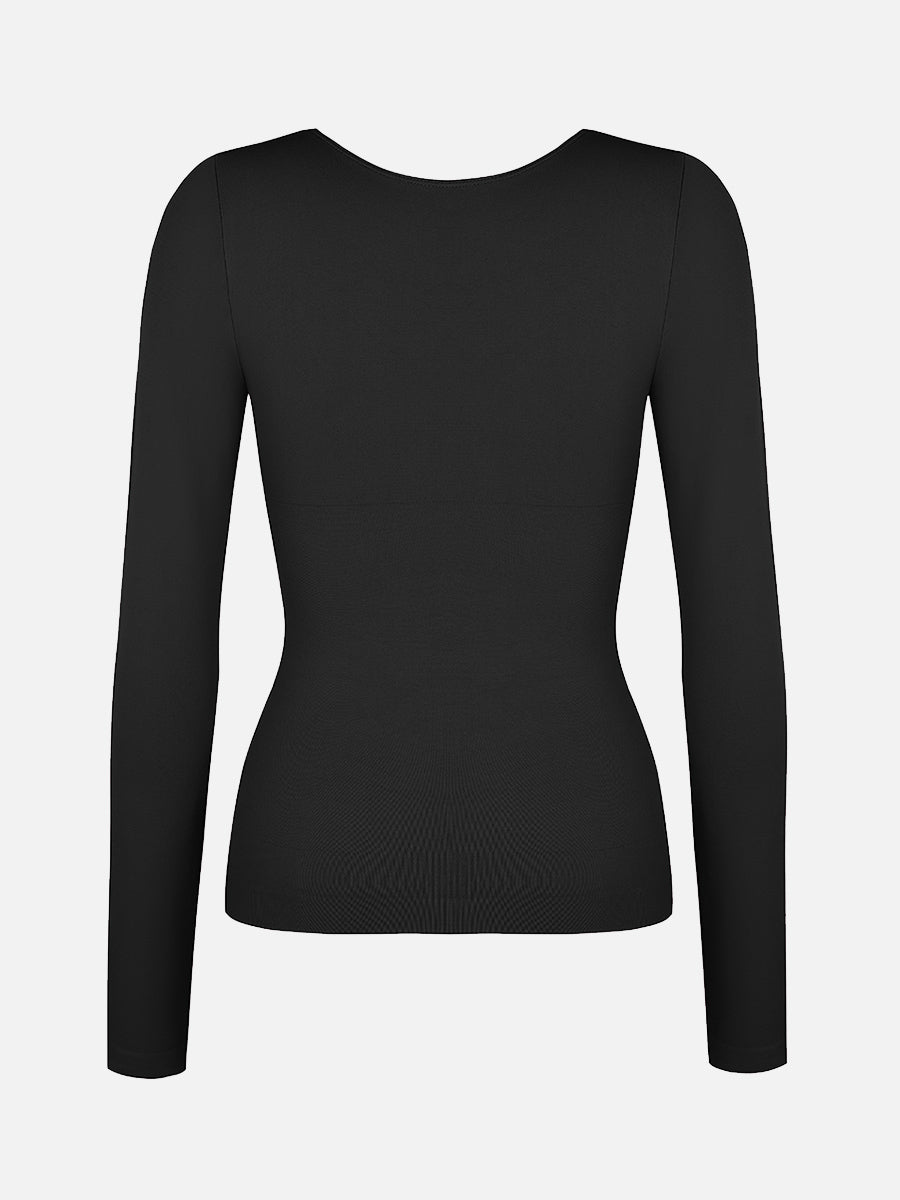 Seamless Diamond Neck Bust Support Bodysuit for Tummy and Waist Control