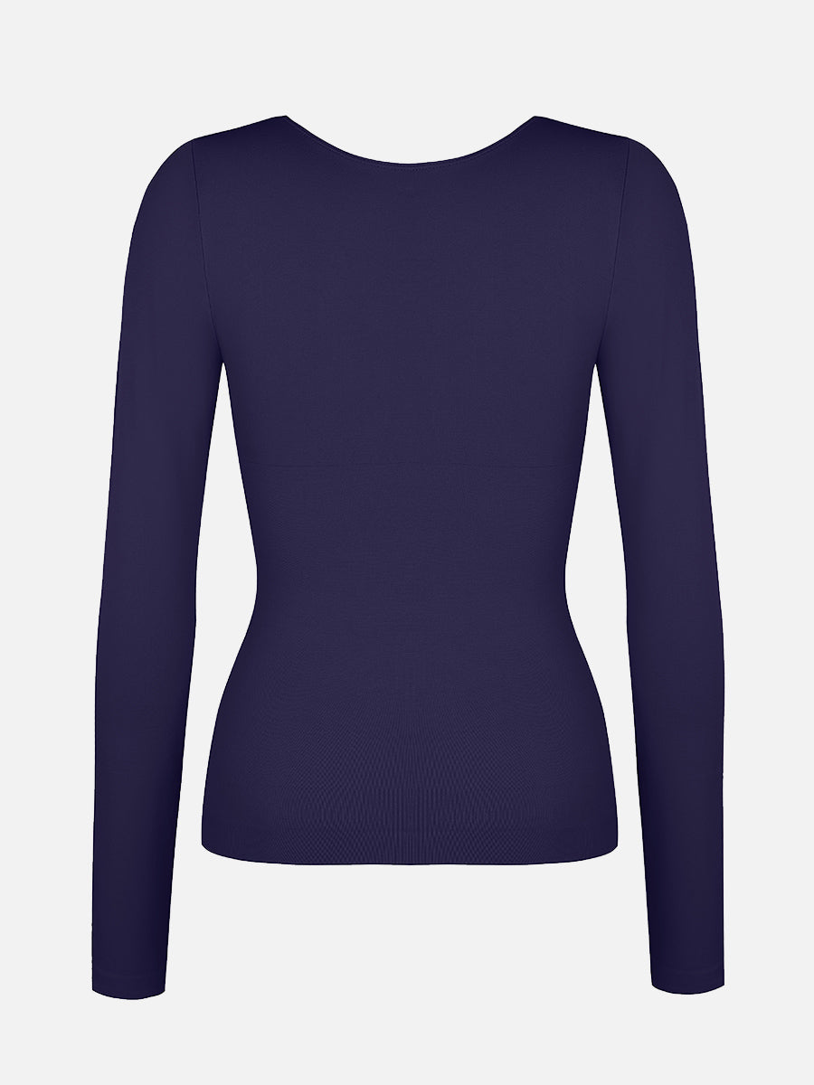 Seamless Diamond Neck Bust Support Bodysuit for Tummy and Waist Control