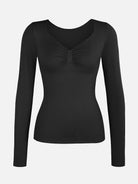 Seamless Diamond Neck Bust Support Bodysuit for Tummy and Waist Control