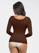 Seamless Diamond Neck Bust Support Bodysuit for Tummy and Waist Control