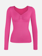 Seamless Diamond Neck Bust Support Bodysuit for Tummy and Waist Control