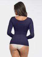 Seamless Diamond Neck Bust Support Bodysuit for Tummy and Waist Control