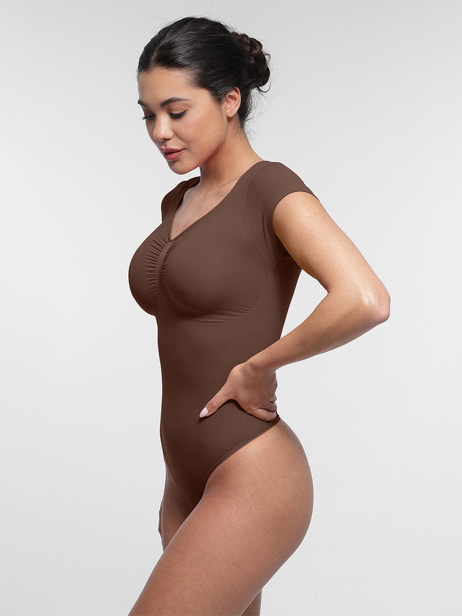 Ultimate Seamless Bust Support Waist Abdomen Shaping Thong Bodysuit