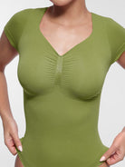 Ultimate Seamless Bust Support Waist Abdomen Shaping Thong Bodysuit