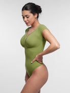 Ultimate Seamless Bust Support Waist Abdomen Shaping Thong Bodysuit