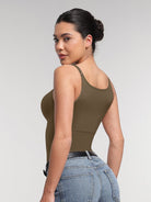 Ultimate Seamless Bra-Free Cami Tummy Control Thong Bodysuit with Removable Pads