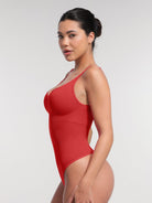 Ultimate Seamless Bra-Free Cami Tummy Control Thong Bodysuit with Removable Pads
