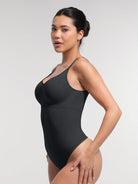 Ultimate Seamless Bra-Free Cami Tummy Control Thong Bodysuit with Removable Pads