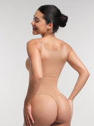 Ultimate Seamless Bra-Free Cami Tummy Control Thong Bodysuit with Removable Pads