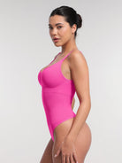 Ultimate Seamless Bra-Free Cami Tummy Control Thong Bodysuit with Removable Pads