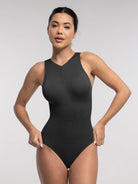 Seamless Ribbed Zip-Front Sleeveless Bodysuit: Ultimate Comfort & Style Shaper