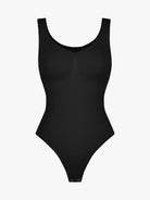 Seamless Diamond Neckline Bust Support Waist Abdomen Control Thong Bodysuit