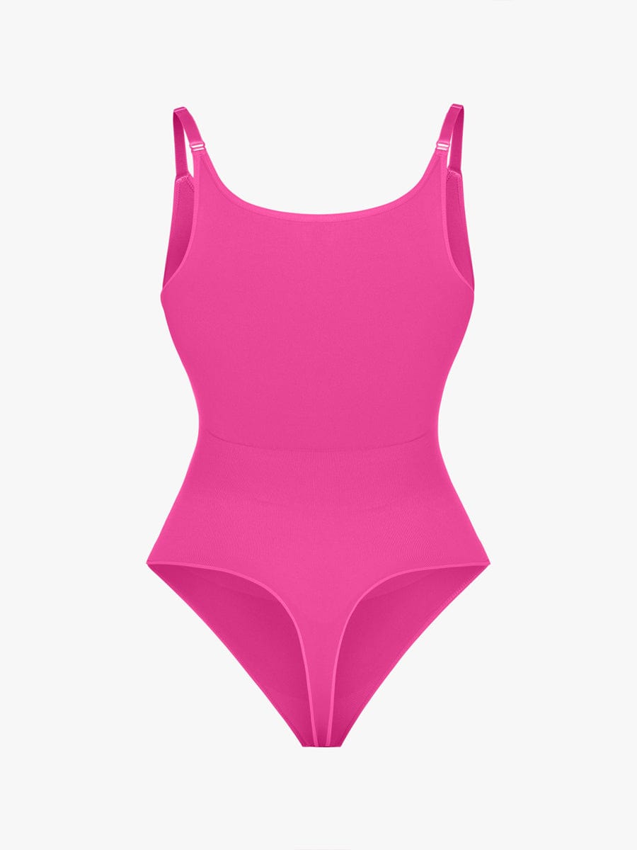 Ultimate Seamless Bra-Free Cami Tummy Control Thong Bodysuit with Removable Pads