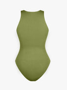 Seamless Ribbed Zip-Front Sleeveless Bodysuit: Ultimate Comfort & Style Shaper