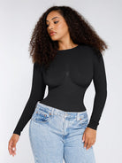 Seamless Bust Support Waist Cinching Tummy Control Bodysuit Shaper