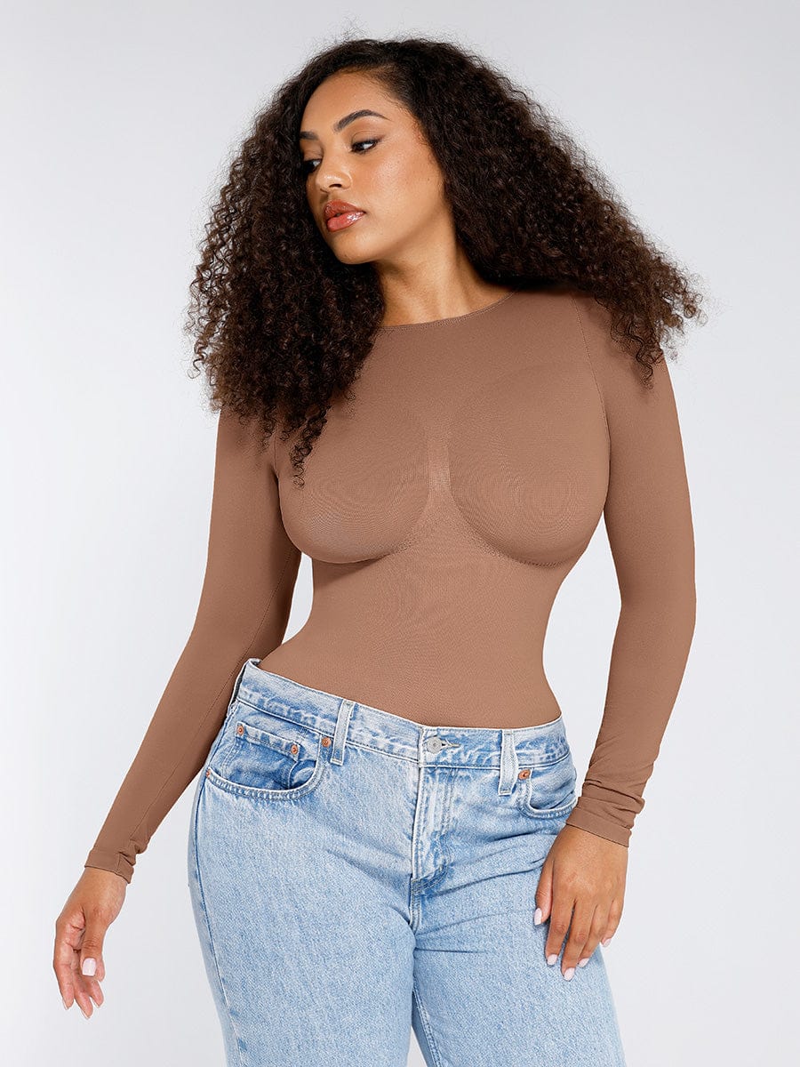 Seamless Bust Support Waist Cinching Tummy Control Bodysuit Shaper