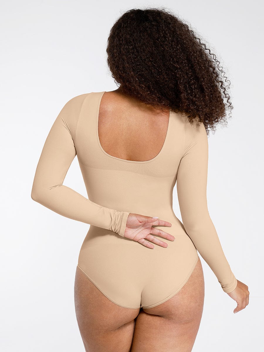 Seamless Bust Support Waist Cinching Tummy Control Bodysuit Shaper