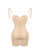 Seamless Sculpting Mid-Thigh Tummy Control Bodysuit with Underwire Push-Up Bra