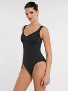 Seamless Diamond Neck Bust Support Waist Control Thong Bodysuit