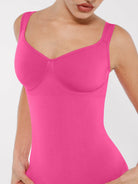 Seamless Diamond Neck Bust Support Waist Control Thong Bodysuit