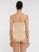 Seamless Diamond Neck Bust Support Waist Control Thong Bodysuit