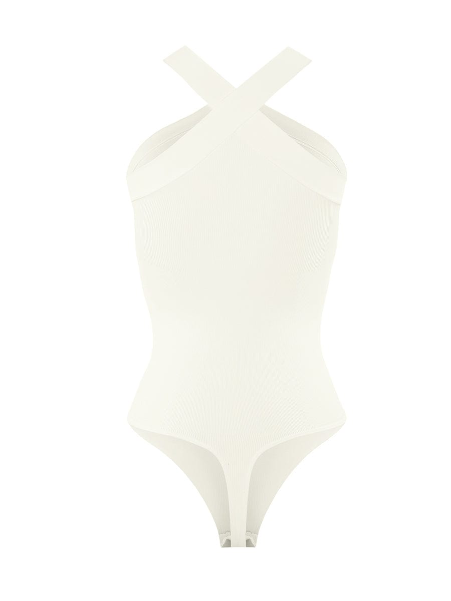 Seamless Crossover Halter Thong Bodysuit: Ultimate Comfort, Style, and Support