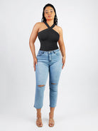 Seamless Crossover Halter Thong Bodysuit: Ultimate Comfort, Style, and Support
